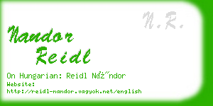 nandor reidl business card